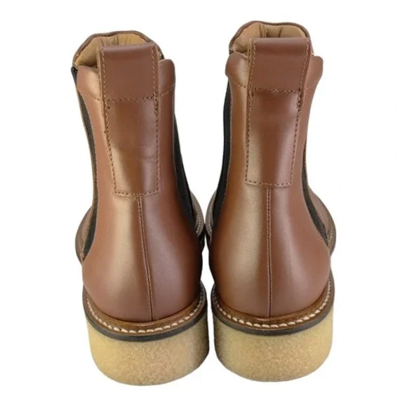 Everlane The Italian Leather Chelsea Boot Tobacco Brown Womens Size 5 - Picture 4 of 8